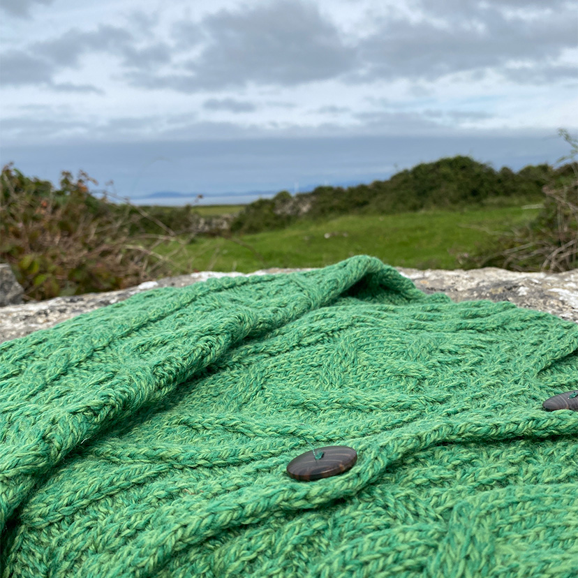 green sweaters, green cardigans 