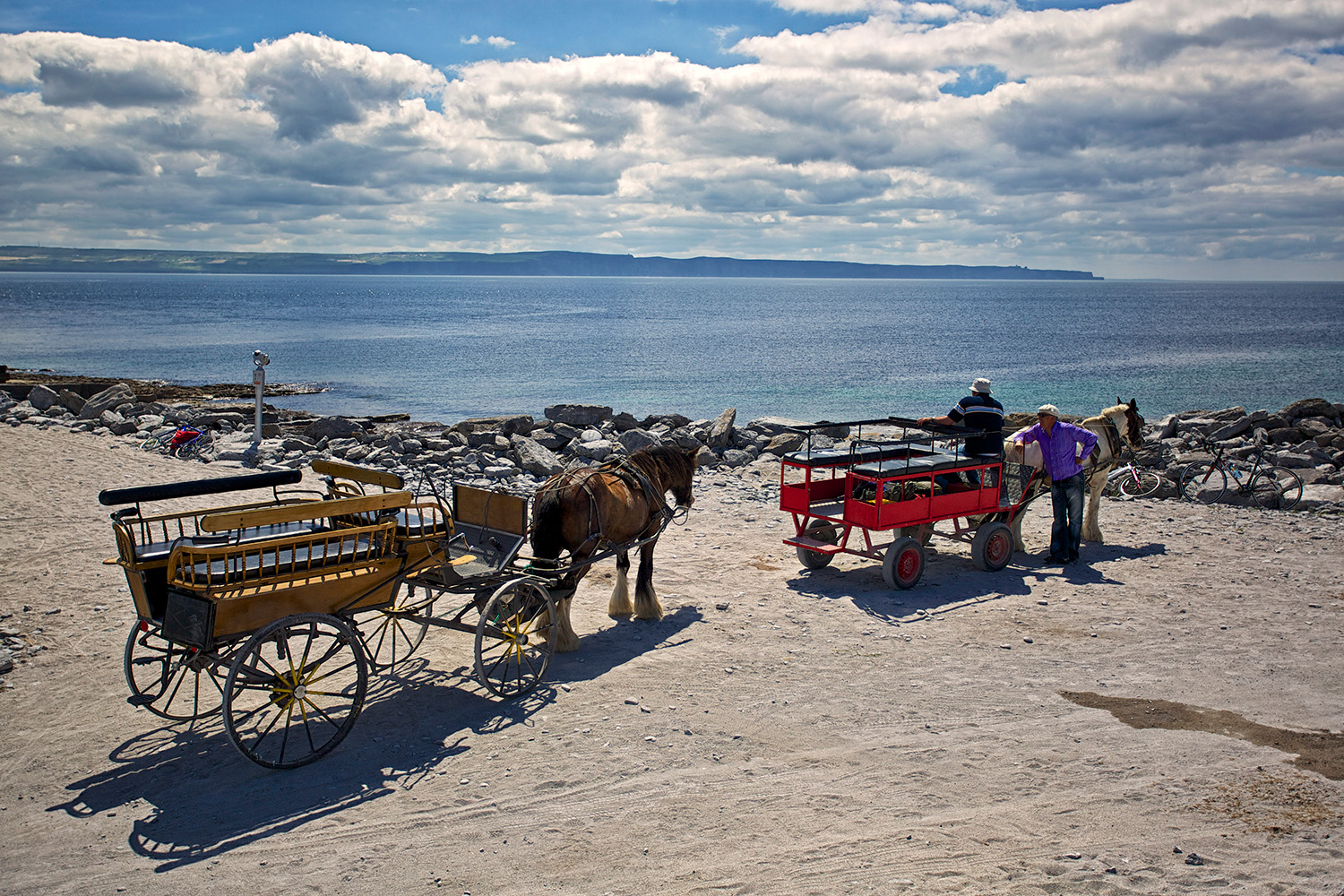 horse & cart, horse and cart, aran islands, aran islands transport