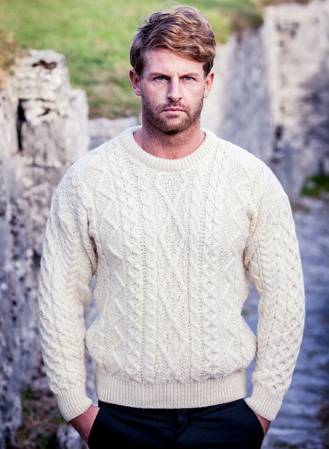 Merino Wool Diamond Sweater Mens