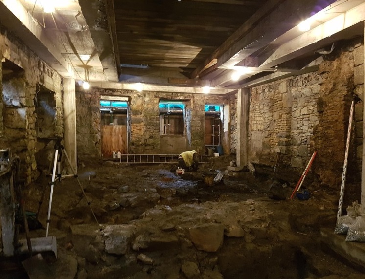 Excavation work at Quay Street, Aran Sweater Market Galway