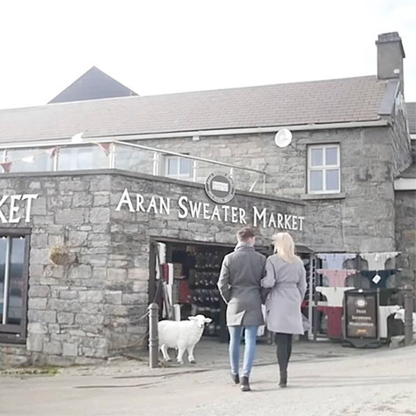 shopping on inismor, aran sweater marketing shopping experience inismor