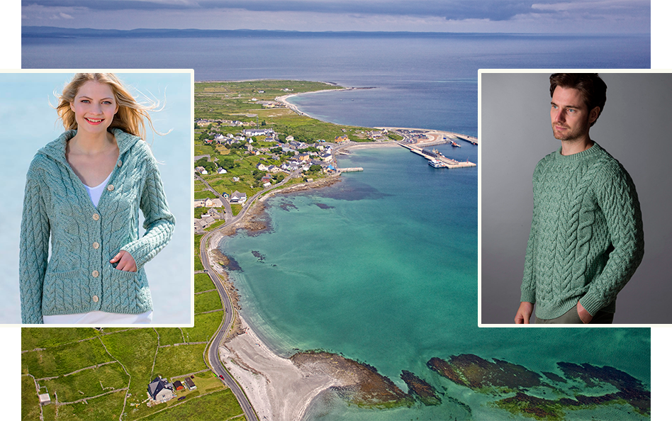 seafoam greens, greens inspired by nature, irish summer holidays, aran island experience