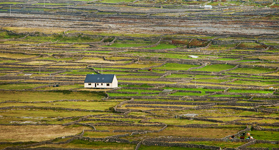 Aran islands, inis mor, ireland landscape