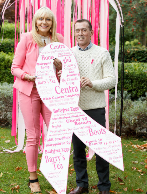 Our Dublin Manager Paul with Irish TV Personality Miriam O'Callaghan at the Press Launch of Breast Cancer Awareness Month