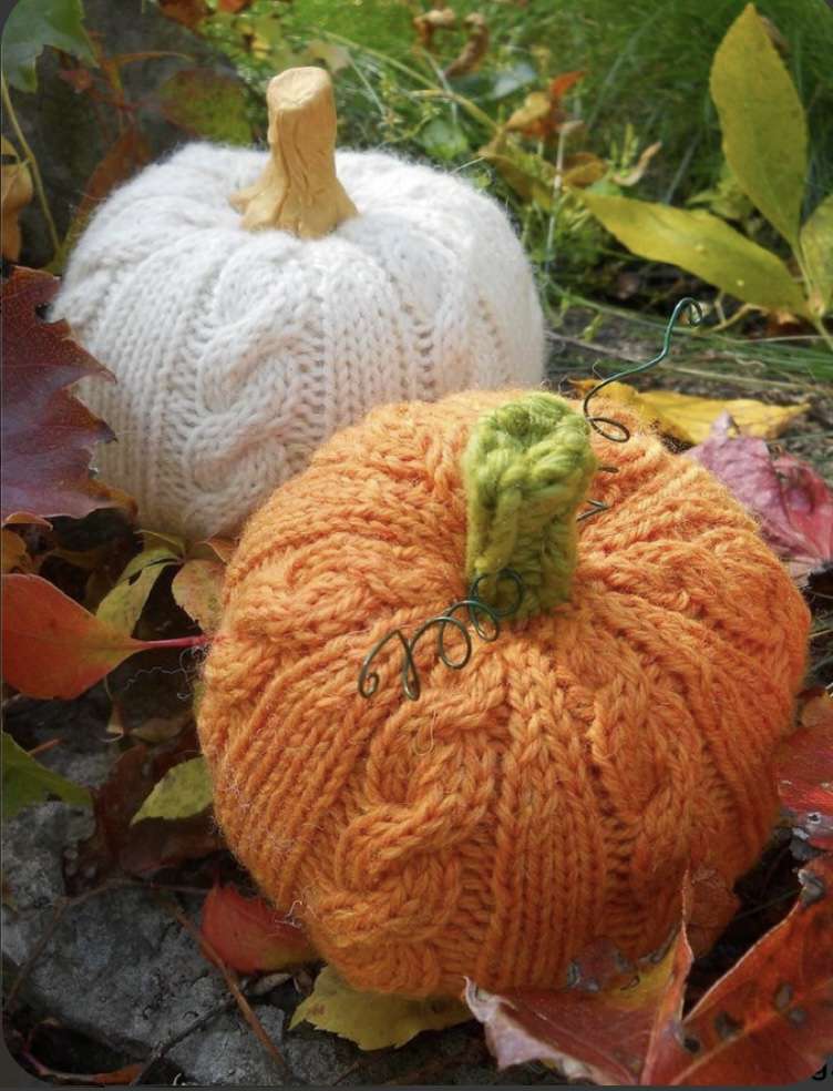 wool pumpkins, wool sweaters, halloween wool ideas