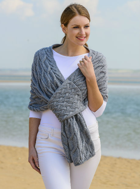 Aran Cabled Shawl